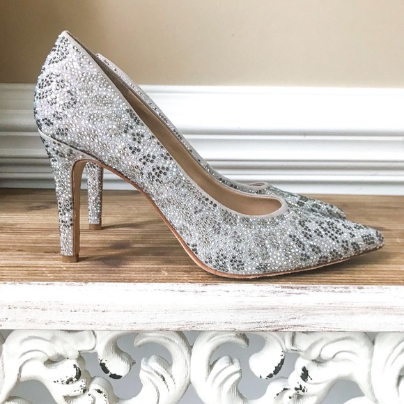 ANTONIO MELANI Shoes - Antonio Melani Grey Rhinestone Heels